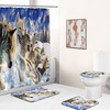 Wolf Pack Shower Curtain Bathroom - Wild Pack Animal Dcor