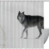 Wolf Pattern Shower Curtain - Gray Wolf Bathroom Accessory
