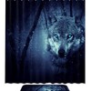 Wolf Pattern, Waterproof Shower Curtain Bathroom Curtain - Sturdy Wolf-Eyed Waterproof Bathroom Accessory