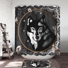 Wolf Portrait Shower Curtain In Black And White, Ideal For Any Wildlife-Themed Bathroom