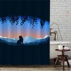 Wolf Portrait Shower Curtain with Animal Print for Bathroom Decor 