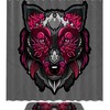Wolf Print Shower Curtain For Rustic Bathroom Decor