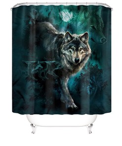 Wolf Print Shower Curtain for Bathroom Cover for a Bold and Wild Bathroom Decor