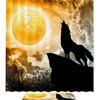 Wolf Print Waterproof Animal Shower Curtain For Bathroom