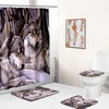 Wolf Shower Curtain Bathroom - Dark Wolf Print Bathroom Dcor 