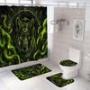 Wolf Shower Curtain Bathroom - Lunar Canine Bathroom Accessory 