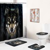 Wolf Shower Curtain Bathroom - Wild Wolf Bathroom Accessory