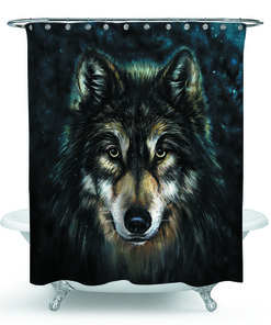 Wolf Shower Curtain Bathroom - Wild Wolf Bathroom Accessory