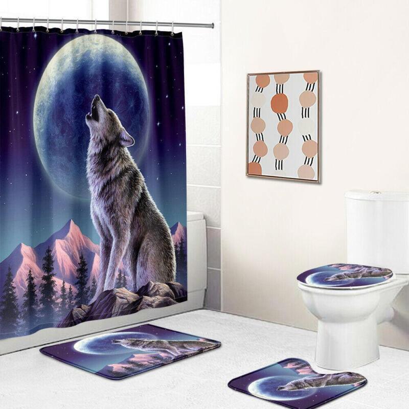 Wolf Shower Curtain Bathroom - Wild and Free Bathroom Accessory