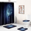 Wolf Shower Curtain Bathroom - Wild and Free Wolf Print Bathroom Accessory