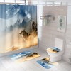 Wolf Shower Curtain Bathrooms - Majestic Wolf Print Bathroom Dcor
