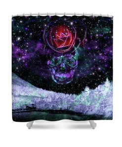 Wolf Shower Curtain Galaxy Shower Curtain Violet Curtain Galaxy Curtain Nebula Curtain Stars Planets Lilac Curtain
