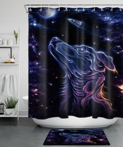 Wolf Shower Curtain - Wildlife Bathroom Decor