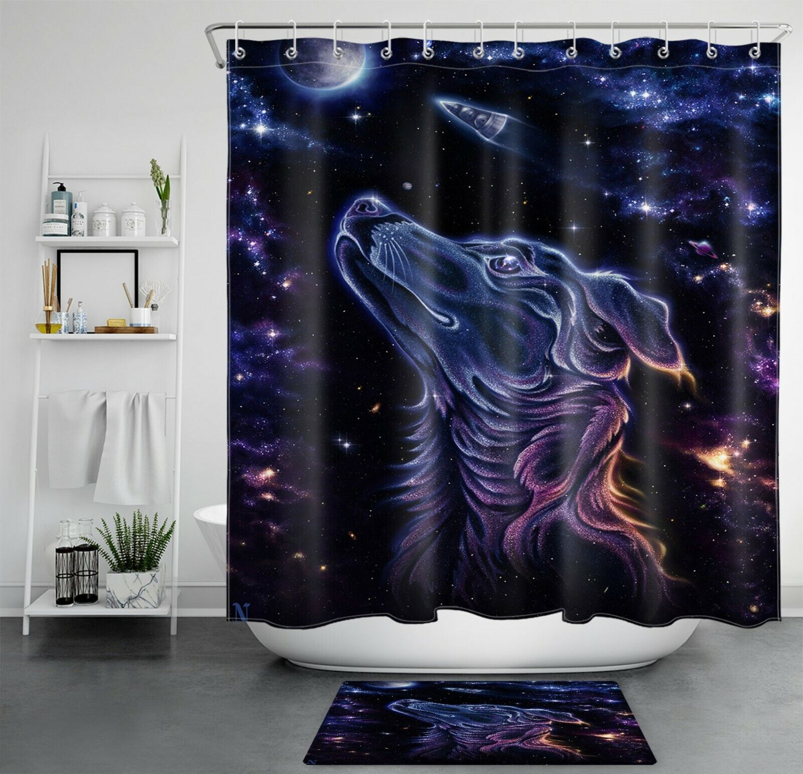 Wolf Shower Curtain - Wildlife Bathroom Decor