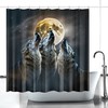 Wolf Shower Curtain With Nature Print For Animal Lovers