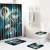 Wolf Silhouette under the Moon Shower Curtain: Mysterious and Beautiful Bathroom Dcor with Calming and Relaxing Elements