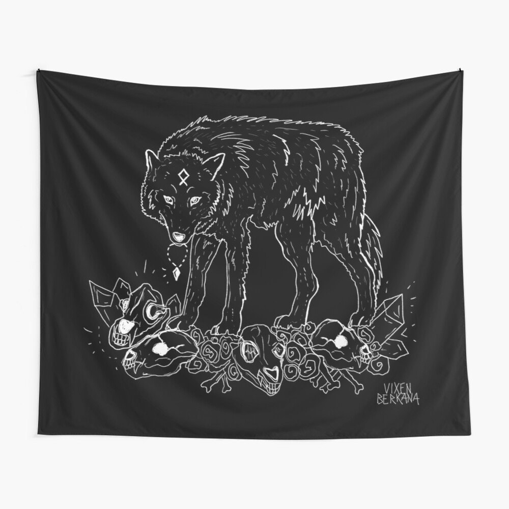 Wolf Tapestry and Wall Hanging for Witchy and Unique Home Decor