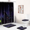 Wolf Themed Waterproof Fabric Shower Curtain For Bathroom