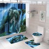Wolf Waterproof Shower Curtain Bathroom - Water-Resistant Wolf Print Bathroom Accessory 
