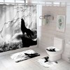 Wolf Waterproof Shower Curtain Bathroom - Waterproof Wolf Print Bathroom Dcor 