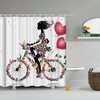Woman Butterfly Shower Curtain, Nature Lovers, Cartoon Design, Cute Decor,  Art Style, Home Decoration