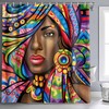 Women Bath Curtains Shower Curtain - African American Woman Bathroom Decor