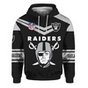 Women'S Cute All Over Print Las Vegas Raiders Long Sleeve Zip Hoodie For Fans