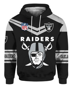 Women'S Cute All Over Print Las Vegas Raiders Long Sleeve Zip Hoodie For Fans