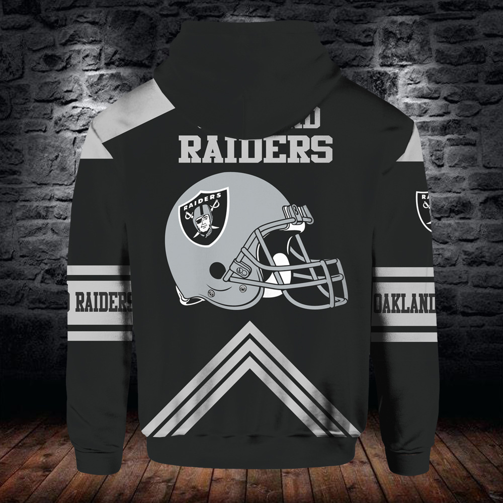 Women'S Cute All Over Print Las Vegas Raiders Long Sleeve Zip Hoodie For Fans