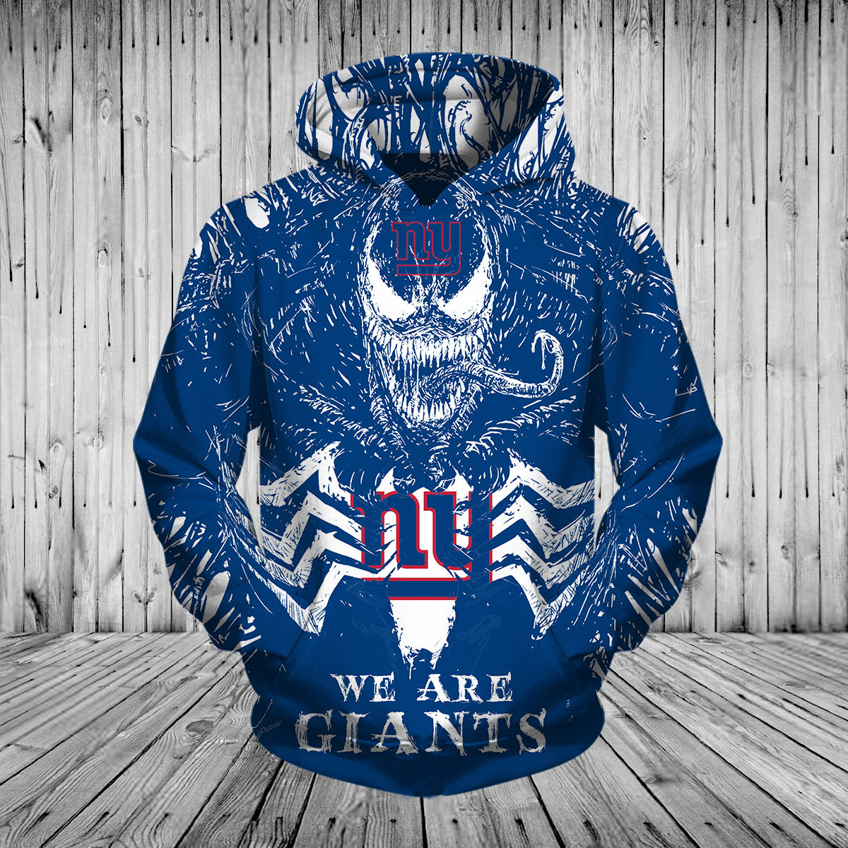 Women'S New York Giants 3D Venom Pullover Hoodie Gift For Fans