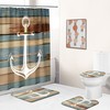 Wood Grain Print Shower Curtain Bathroom Cover for a Natural and Refined Bathroom Decor