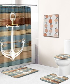 Wood Grain Print Shower Curtain Bathroom Cover for a Natural and Refined Bathroom Decor