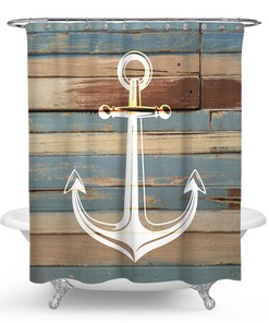 Wood Grain Print Shower Curtain Bathroom Cover for a Natural and Refined Bathroom Decor
