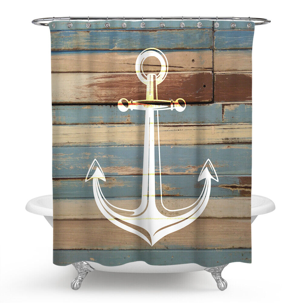 Wood Grain Print Shower Curtain Bathroom Cover for a Natural and Refined Bathroom Decor