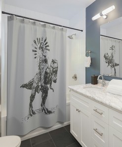 Word of God Sunflower Blue Print Shower Curtain - Church Christian House Floral Bright Show Your Faith
