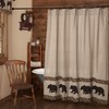 Wyatt Bear Rustic & Lodge Bath Bedding Accessory Shower Curtain for Country Decor