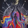 X Wide Universe Goddess Shower Curtain/Hooks For African-American Bathroom Decor