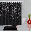 Xmas Stars Print Shower Curtain For Bathroom