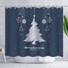 Xmas Tree and Snowflakes Christmas Shower Curtain - Festive Bathroom Decor