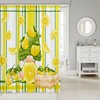 Yellow And Green Heavy Fabric Lemon Fruit Waterproof Shower Curtain For Bathroom Decor