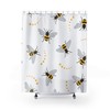 Yellow Bee Print Shower Curtain, Cute Bee Bathroom Decor, Best Seller Curtain