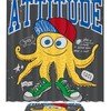 Yellow Cool Octopus Shower Curtain - Cute Under The Sea Bathroom Decor