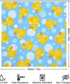 Yellow Duck Bathroom Shower Curtain for a Cute and Playful Bathroom Dcor