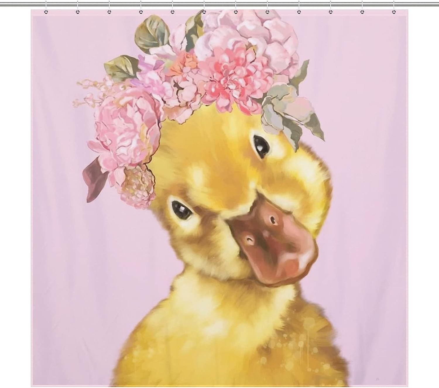 Yellow Duck Fabric Cloth Shower Curtain For Beautiful Bathroom Decor