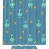 Yellow Duck Feet Print Shower Curtain For Bathroom Tub Set