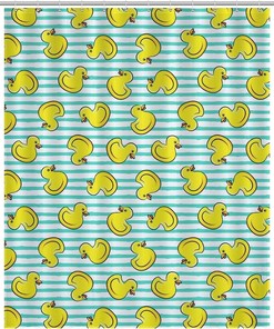 Yellow Ducks Bath Shower Curtain For A Playful Kids Bathroom