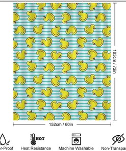 Yellow Ducks Bath Shower Curtain For A Playful Kids Bathroom