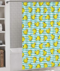 Yellow Ducks Bath Shower Curtain For A Playful Kids Bathroom
