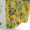 Yellow Forest Animal Shower Curtain for Nature-Inspired Bathroom Decor