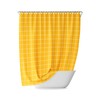Yellow Grid Shower Curtain with Geometric Design for a Modern and Minimal Bathroom 